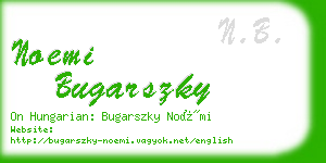 noemi bugarszky business card